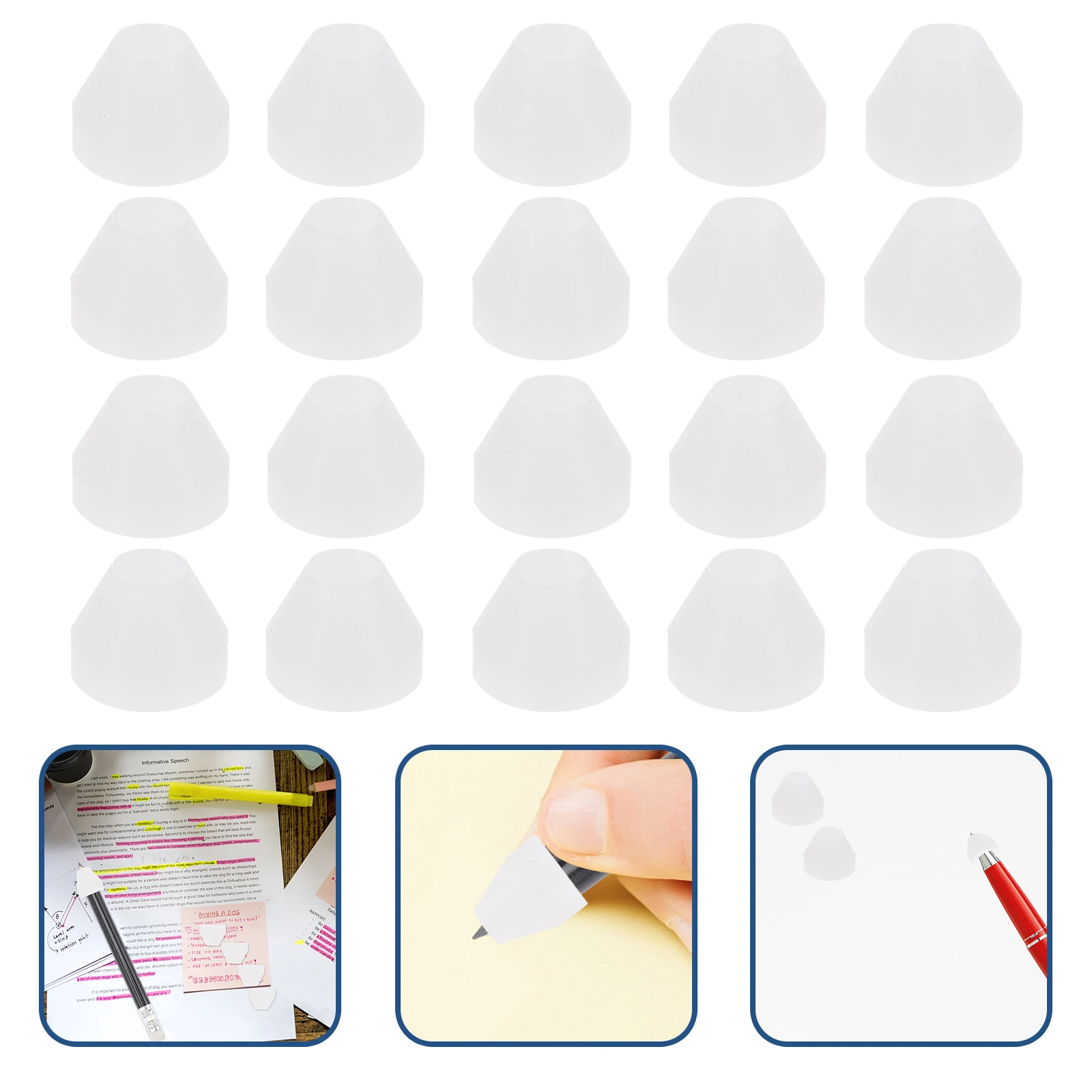 20Pcs Pen Turning Bushings Pe Wear-Resistant Non-Stick for Wood Lathe Projects Long-Lasting Sturdy Pen Project Kits Essential