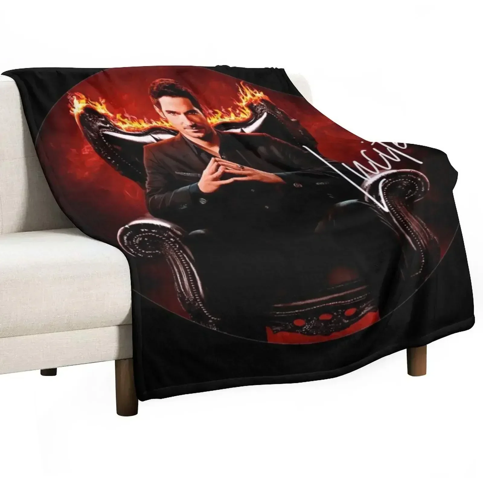 Lucifer circle script photographic print Throw Blanket Kid'S Plush heavy to sleep Blankets