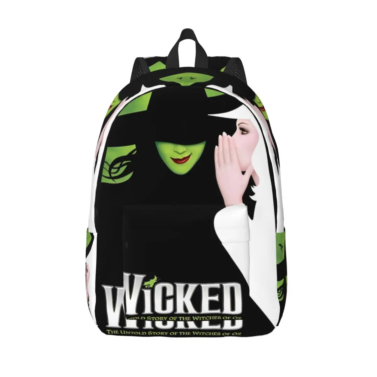 Wicked Elphaba & Glinda Tonal Backpack for Men Women Teenage Student Work Daypack Magic Movie College Shoulder Bag Sports