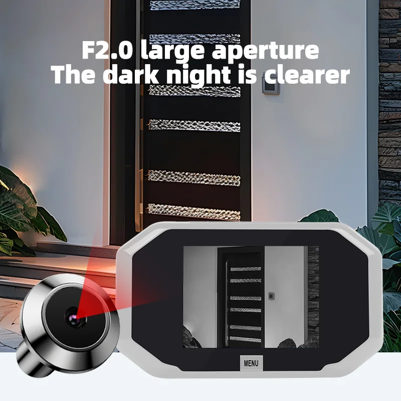 

Danmini 1MP Cat Eye Camera Monitor Visual Peephole Camera 3.5 Inch 120° Wide-angle Video Doorbell Digital Door Peepholes Monitor