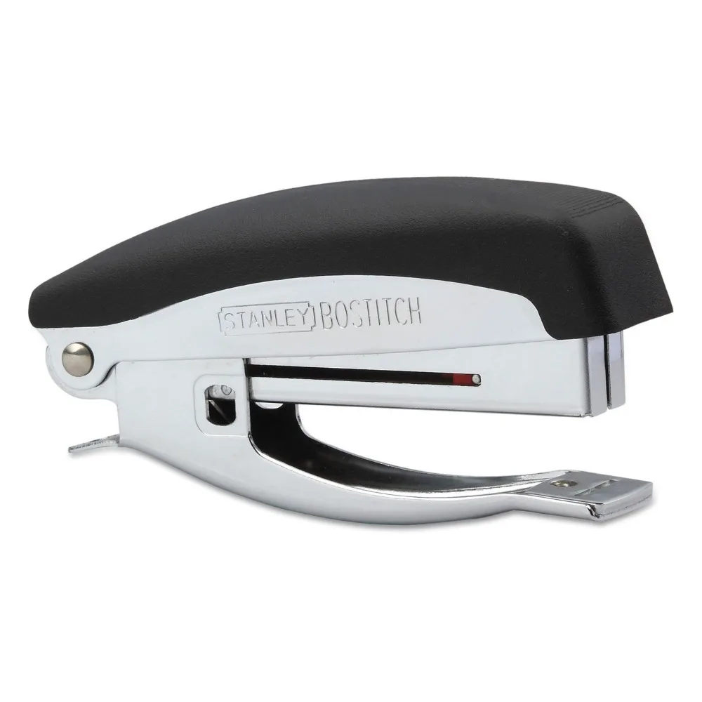 20-Sheet Hand-Held Stapler with Anchor Hole, Chrome/Black for Office Use