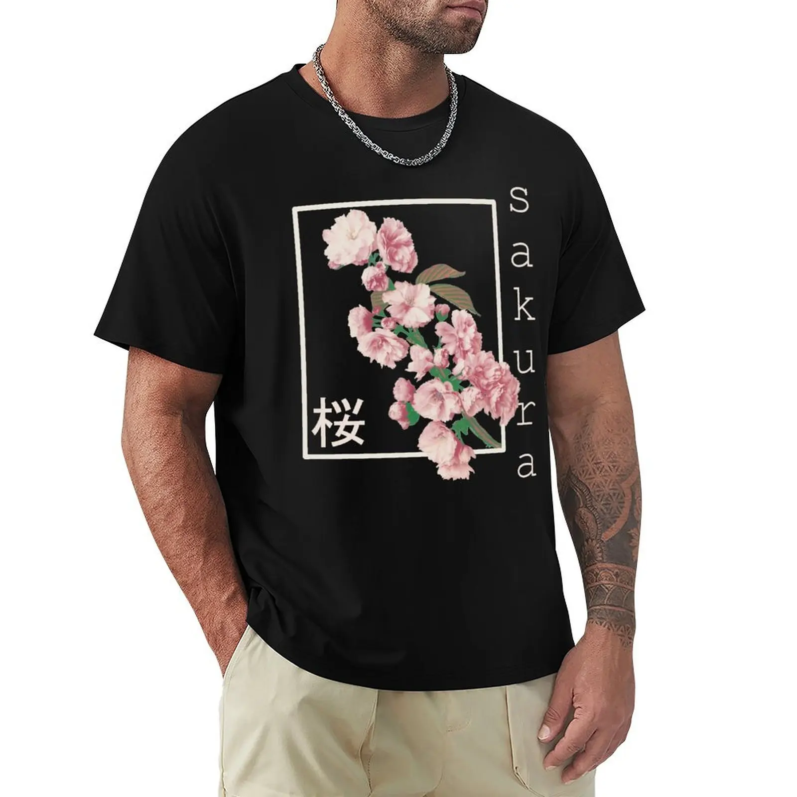 

Cherry Blossom Graphic Vintage Japanese Sakura Kanji Aesthetic T-Shirt shirts graphic hippie clothes mens t shirt graphic