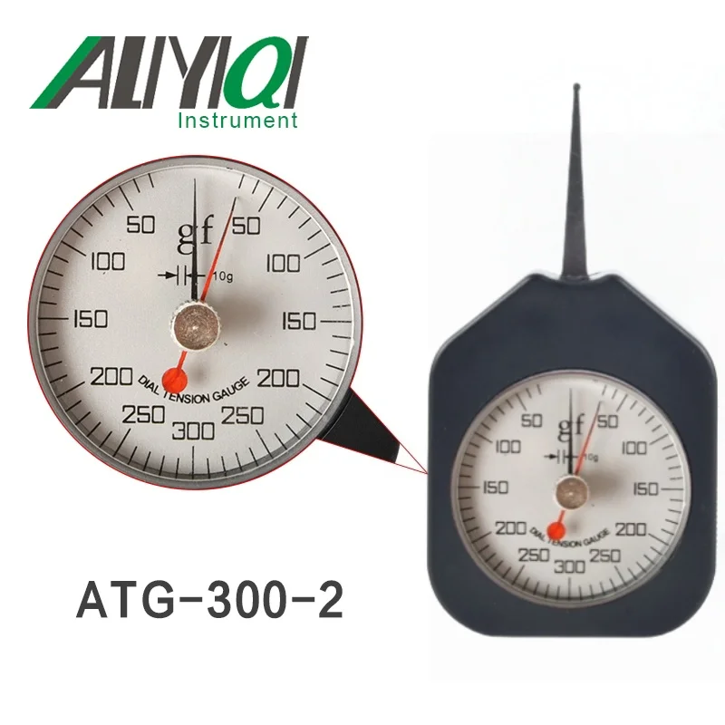 ATG-300-2 Round Tip Orthodontic Dial Tension Meter Analog Force Gauge Double Pointer Force Tools 300g For Dental Industry