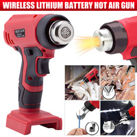 360W Cordless Heat Gun Portable 400℃ Hot Air Gun with 4 Nozzle Fit for Milwaukee 18V Battery (No Battery)