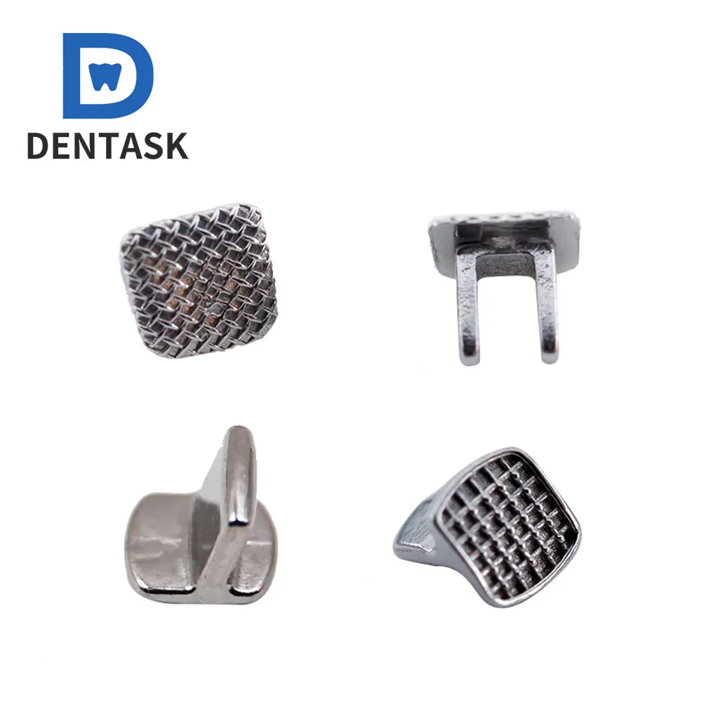 10PCS Dental Orthodontic Lingual Button Metal Composite Bondable Traction Hook Mesh Base Round Rect Dentist Material