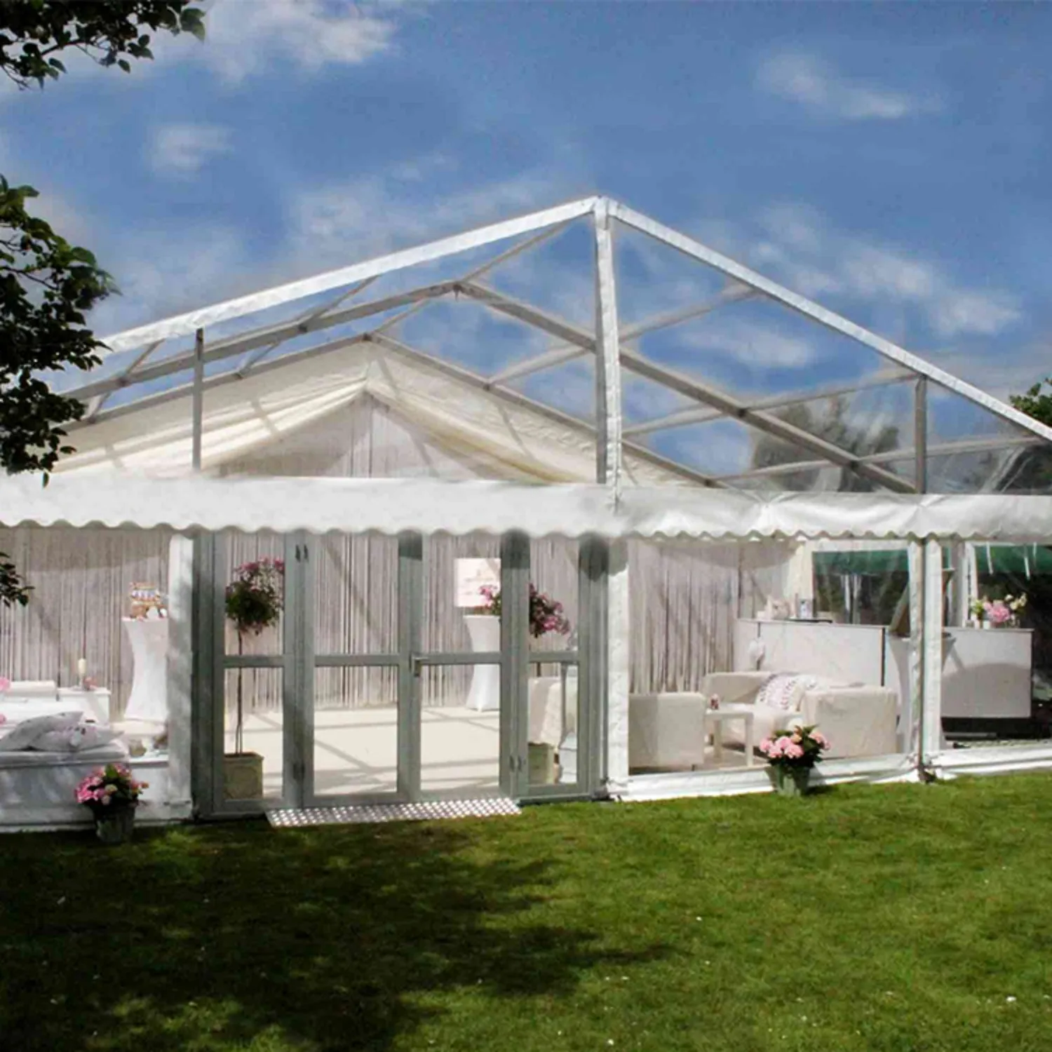 Heavy Duty Aluminum Frame Transparent Marquee Tent Clear PVC Cover Outdoor Event Tent For Wedding Banquet Garden Party Custom