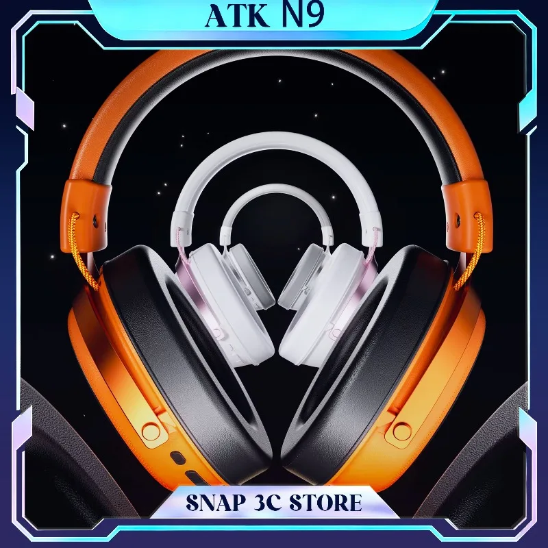 

ATK N9 Wireless Gaming Headset 4-Mode 2.4G Bluetooth Wired Noise Cancelling Headphone with Mic for PC PS5 Switch Gamer