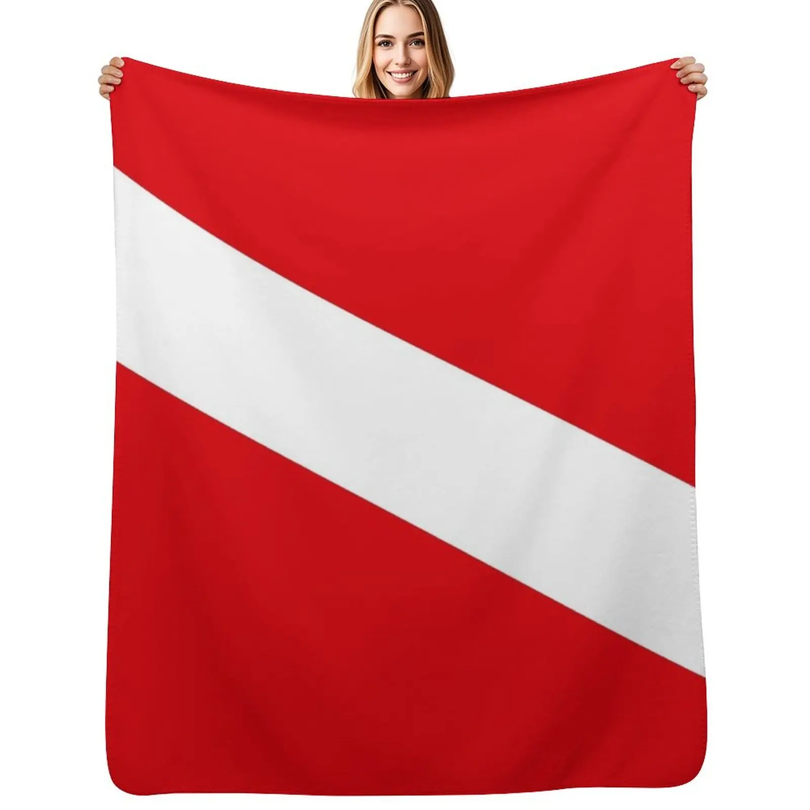 Scuba Diving Flag Throw Blanket Weighted Sofa Throw Decorative Throw Soft Beds Decorative Sofa Designers Blankets