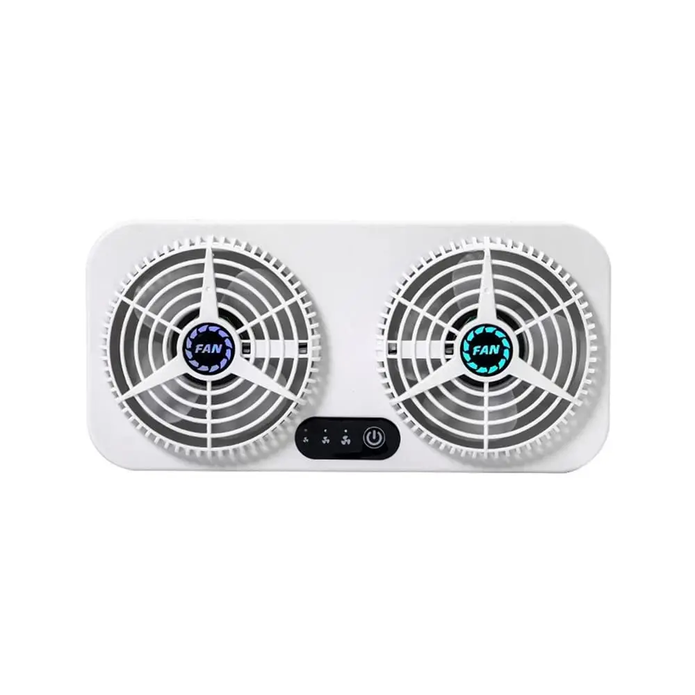 US Car Air Circulation Smoke Exhaust Ventilation Cooling Fan Cooler USB Charging