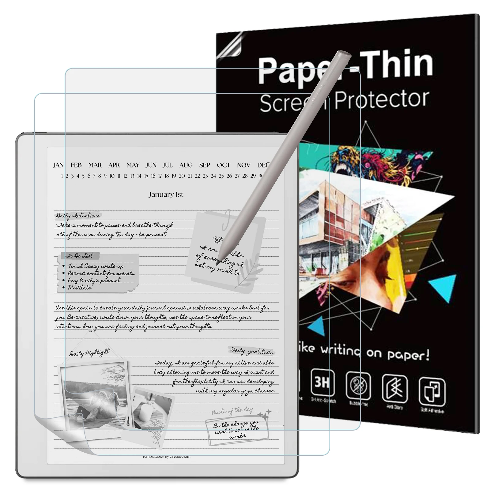 2 Pack Paper Screen Protector for Remarkable Paper Pure 10.3 inch 2026 Write and Draw Like on Paper Anti-Scratch Matte PET Film