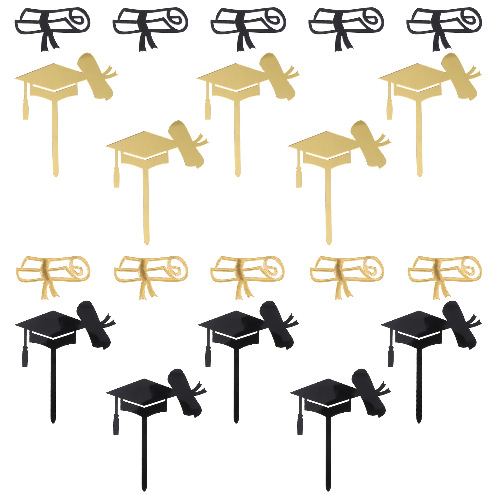 

10pcs Toppers Reusable Party Picks Cupcake Decorations Doctor Hat Graduation Graduation Cupcake Topper Cake Picks Design