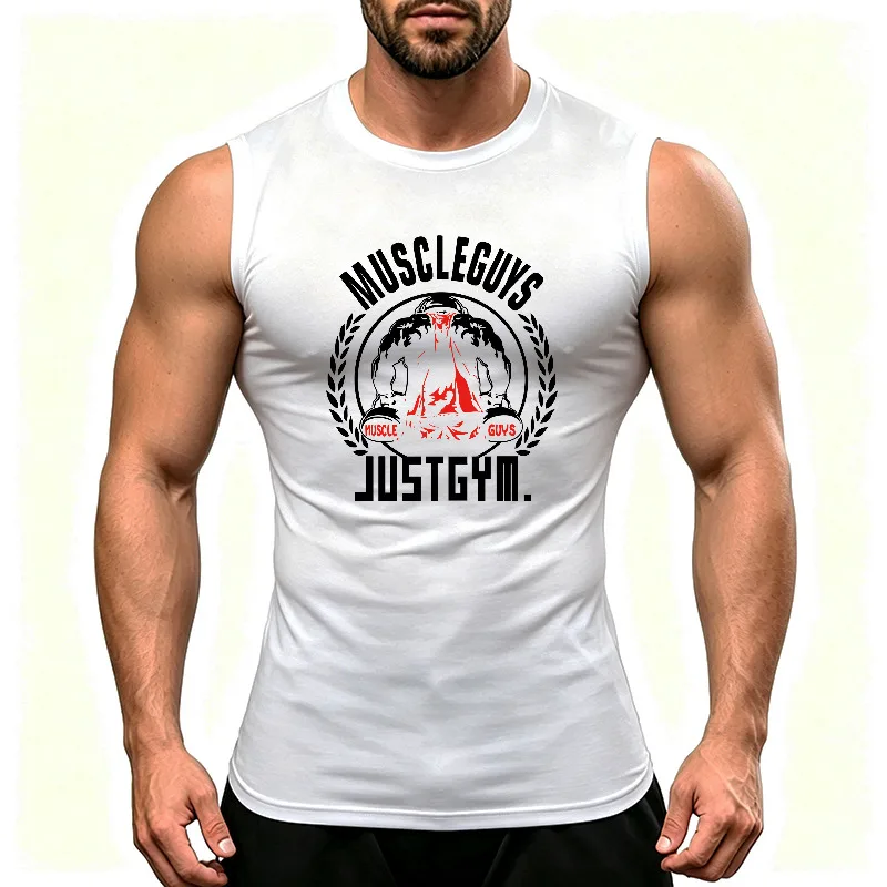 Mens Athletic Running Vests Sleeveless Quick Dry Gym Tank Top Breathable Workout Shirt Moisture Wicking Fitness Clothes Gear