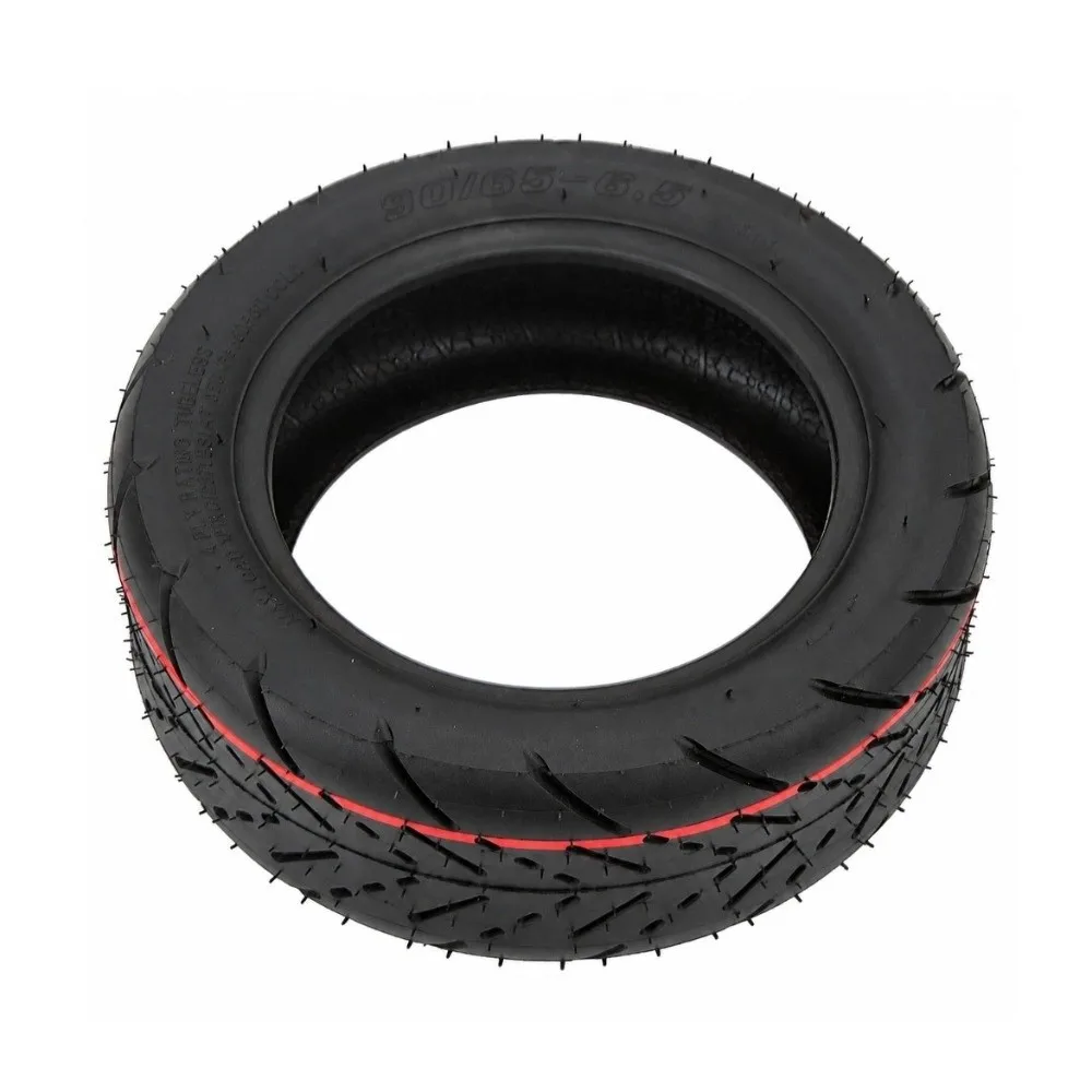 90/65-6.5 Electric Scooter Tubeless Tire Wheel Size 11 Inch Anti Slip Tread Vacuum Tire for Scooter Black Shock Absorption