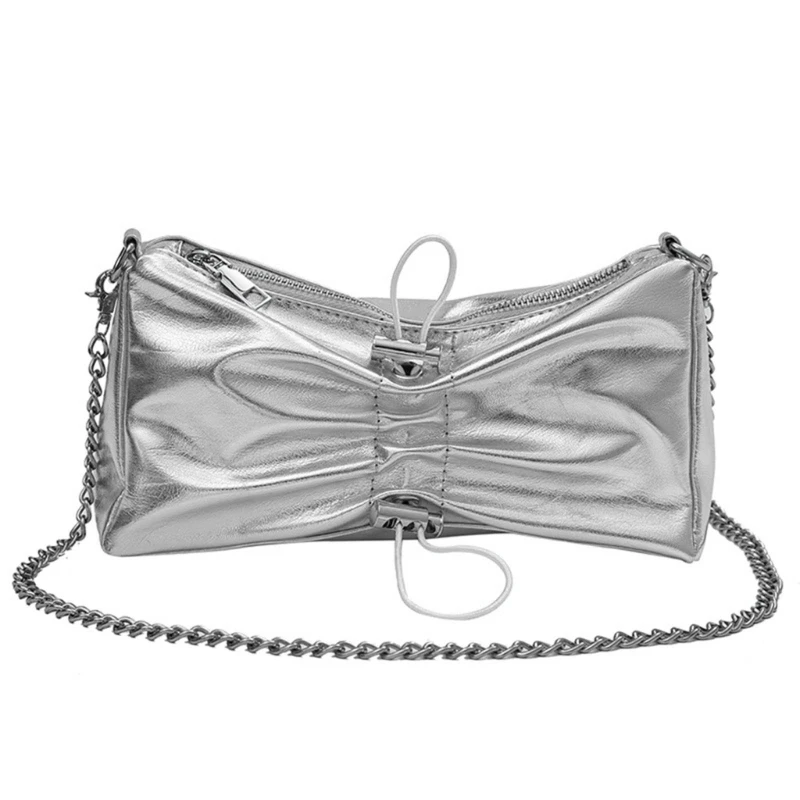 

Trend Butterfly Bows Crossbody Bag with Eye-catching Chain Decoration Tissues Storage for Social Media Influencers Gift 517D