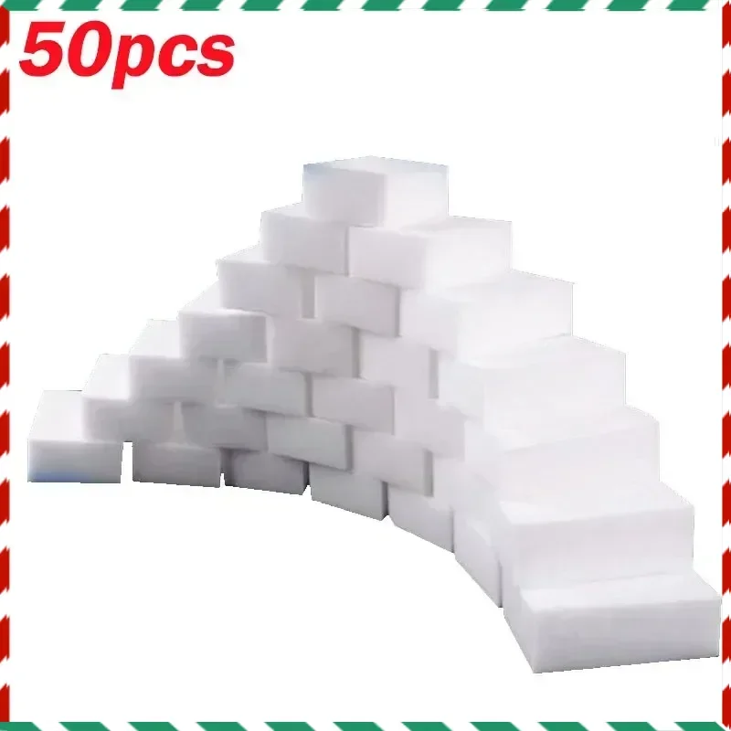 

50pcs/Lot Magic Sponge Eraser White Melamine Sponge for Dishwashing Kitchen Bathroom Office Cleaner Cleaning Tools 100*60*20mm