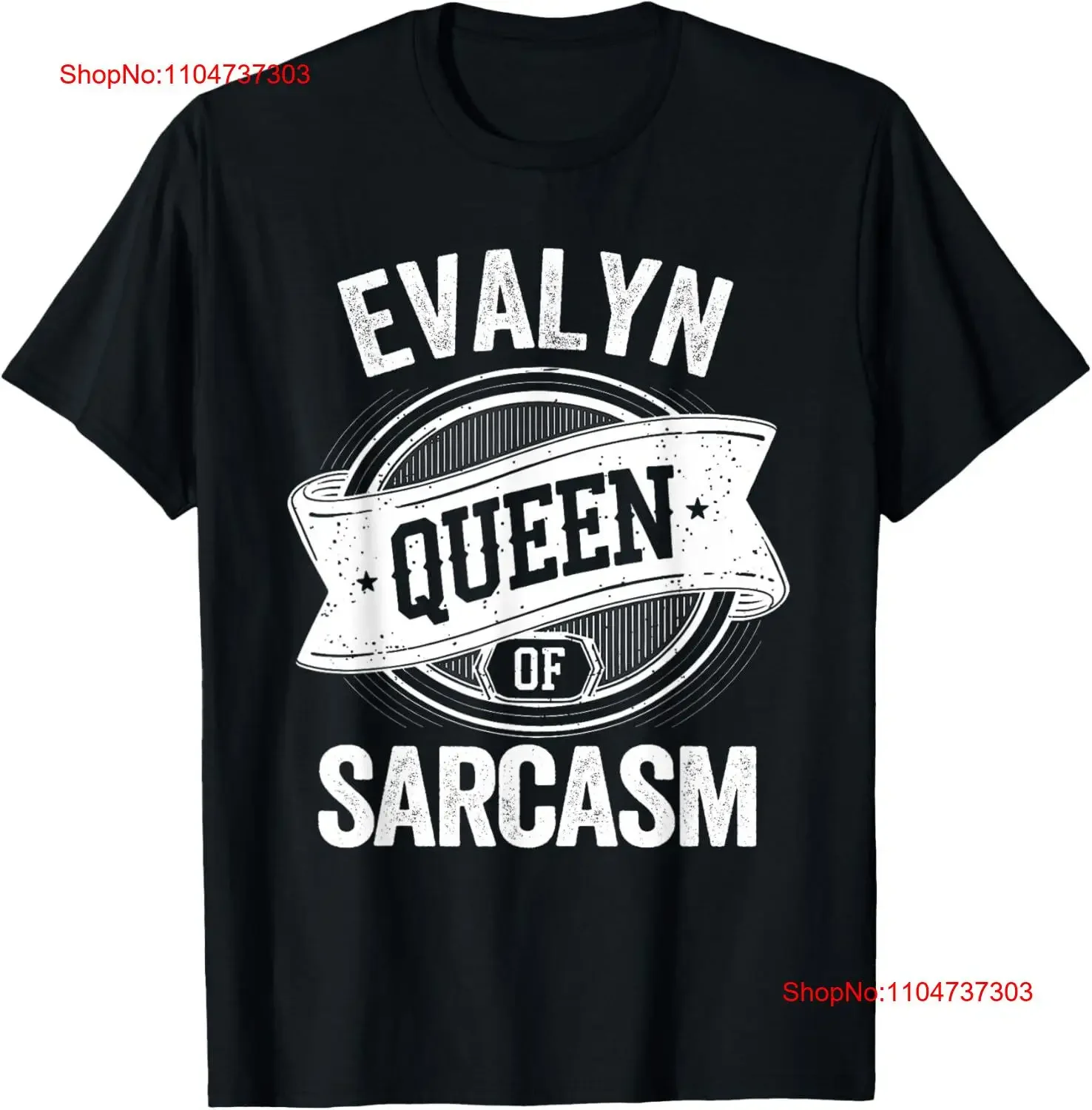 EVALYN Cute Queen Of Sarcasm Name T Shirt  vintage Washed Versatile graphic Casual designer clothes Soft fashion Comfortable