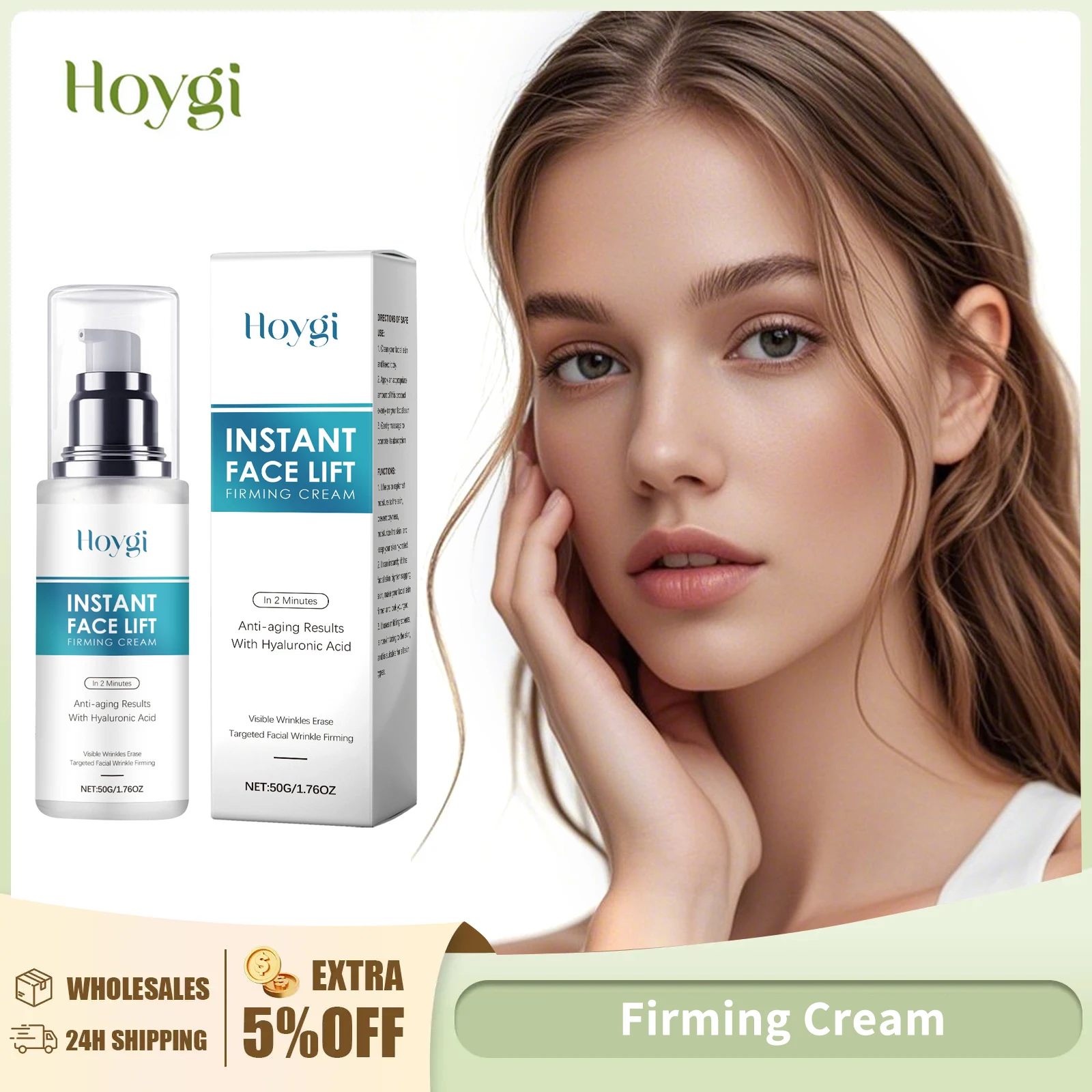 

Instant Face Lifting Cream Anti Aging Firming Wrinkle Removal Light Texture Improve Elasticity Glow Skin Tighten Nourish Lotion