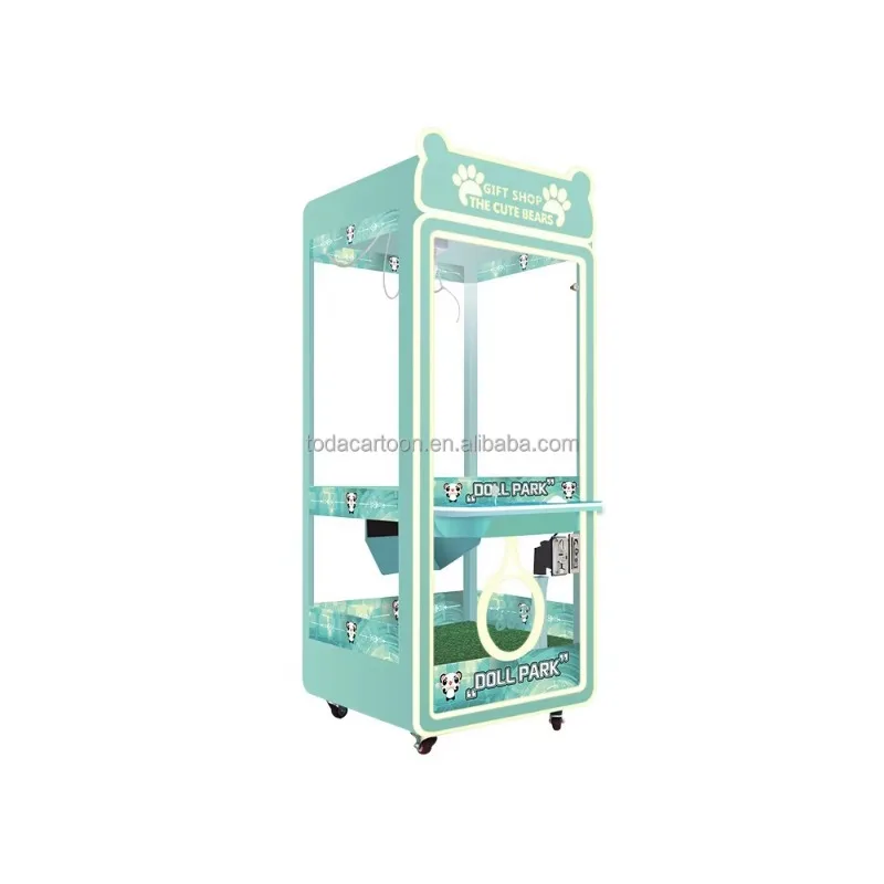 Coin Operated Toy Vending Arcade Claw Crane Machine Cheap Bill Operation Doll Claw Machine With Bill Acceptor