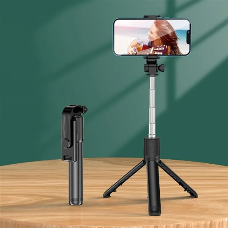 AY14 -Convenient Handheld Selfie Artifact Mobile Phone Bluetooth Selfie Stick Umbrella Type Floor Tripod