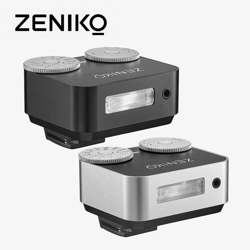 

ZENIKO ZA12 Dual Dial Retro Mini Rechargeable Camera Flash Light Speedlite for Canon Fuji XM5 XT3/Sony A7M3 Ricoh GR3/4 Camera