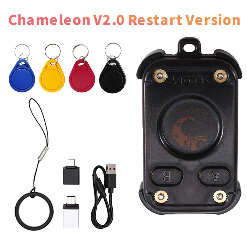 

ABGI-Chameleon V2.0 RFID Считыватель смарт-чипов Эмулятор + 4X брелок CUID 125K 13,56M Эмулятор смарт-карт Дубликатор декодирования карт