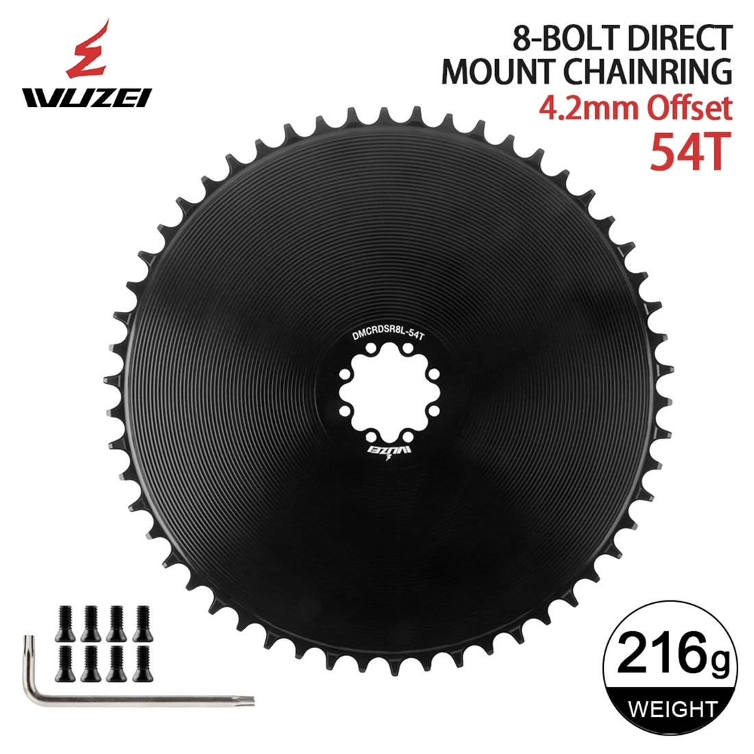 WUZEI 8 Schrauben Kettenblatt für SRAM AXS Force Red Direct Mount Rennrad Kettenblatt 40 42 44 46T48T8 Bolzen schmale breite Krone