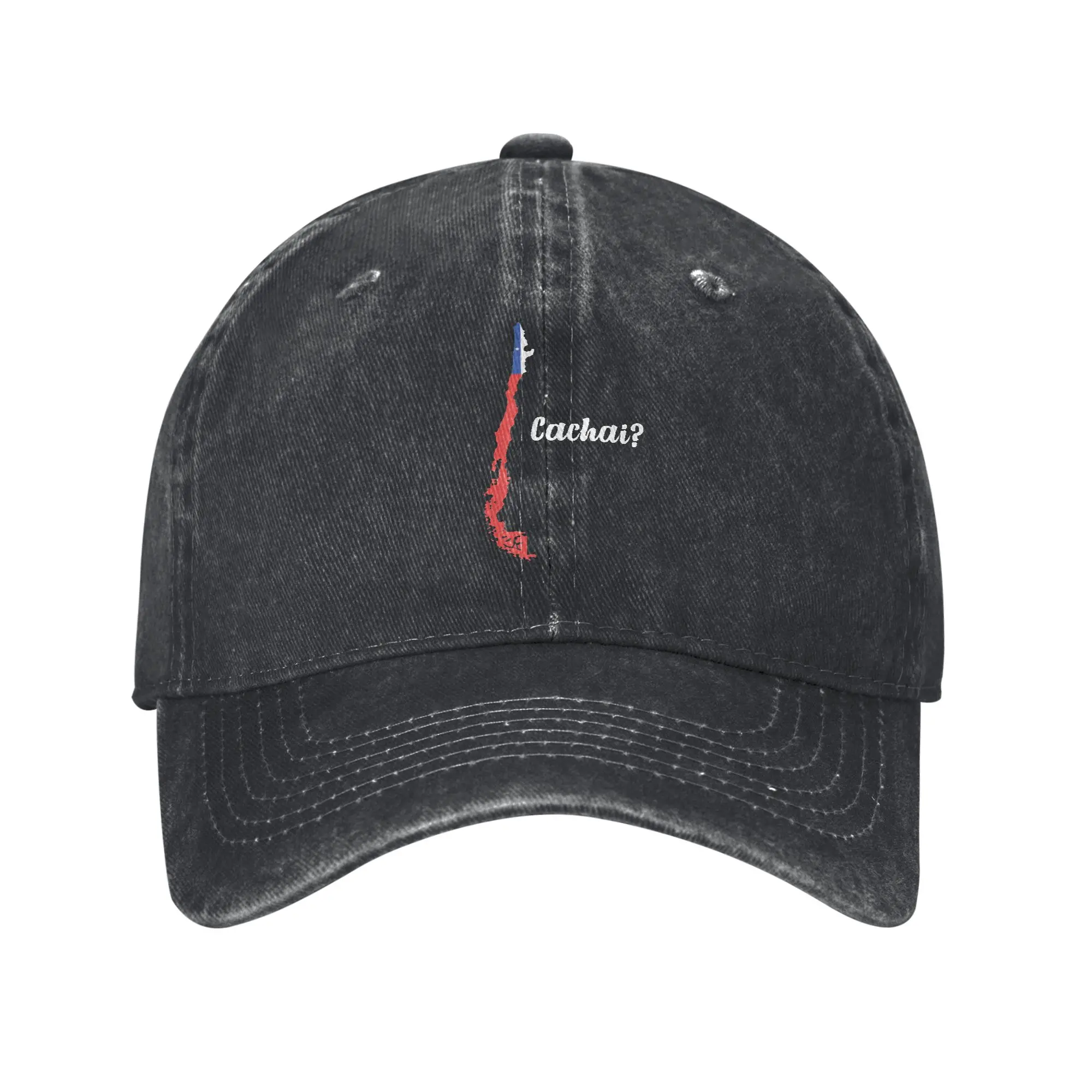 Chile Country Map Cachai Chilean Flag High-end Retro Cowboy Washed Baseball Caps Mens Denim Dad Hats Women Rock Trucker Cap