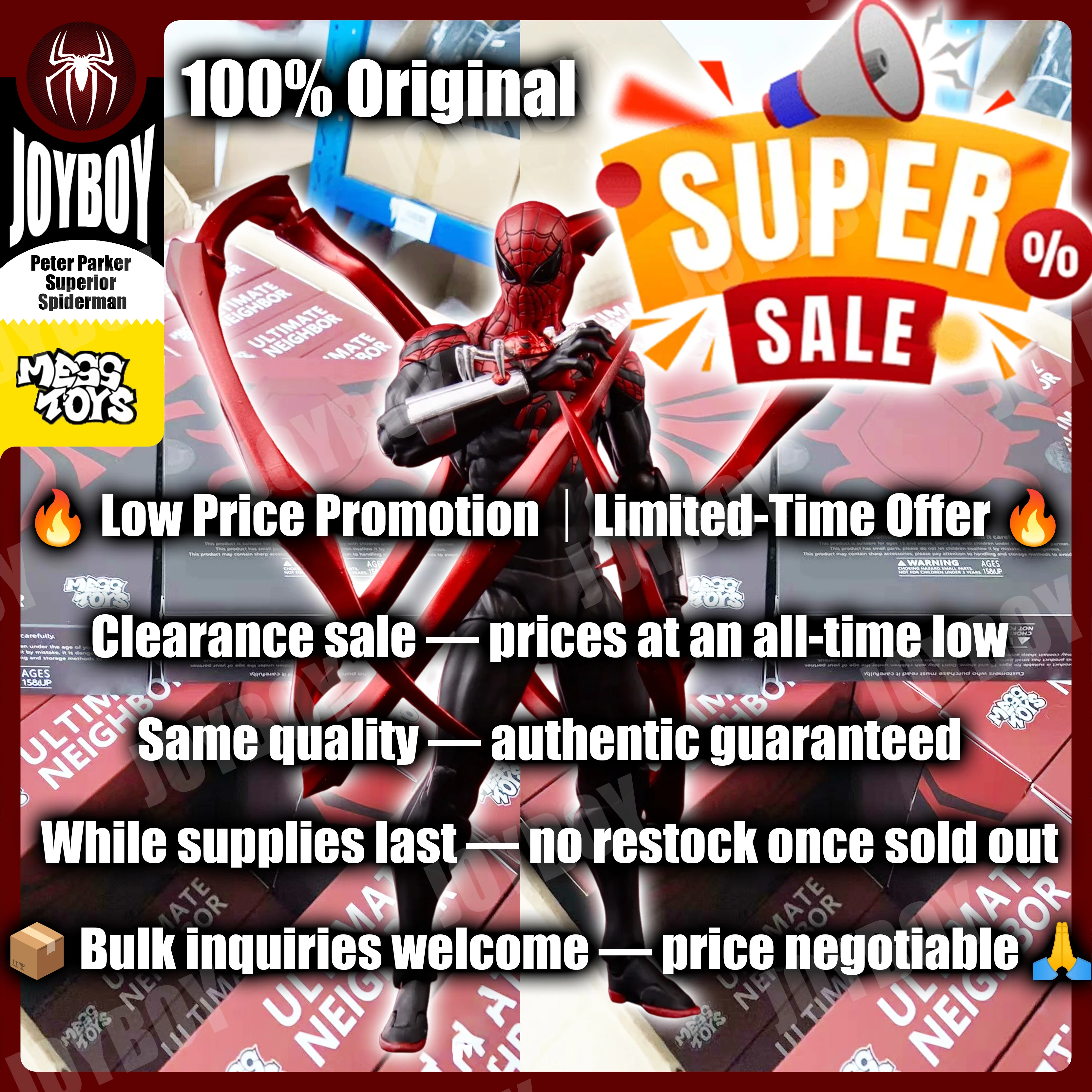 

Clearance Sale Mess Toys Peter Parker Superior Spiderman Action Figure Original Messtoys Spiderman Neighbor Figurine Toys Gifts