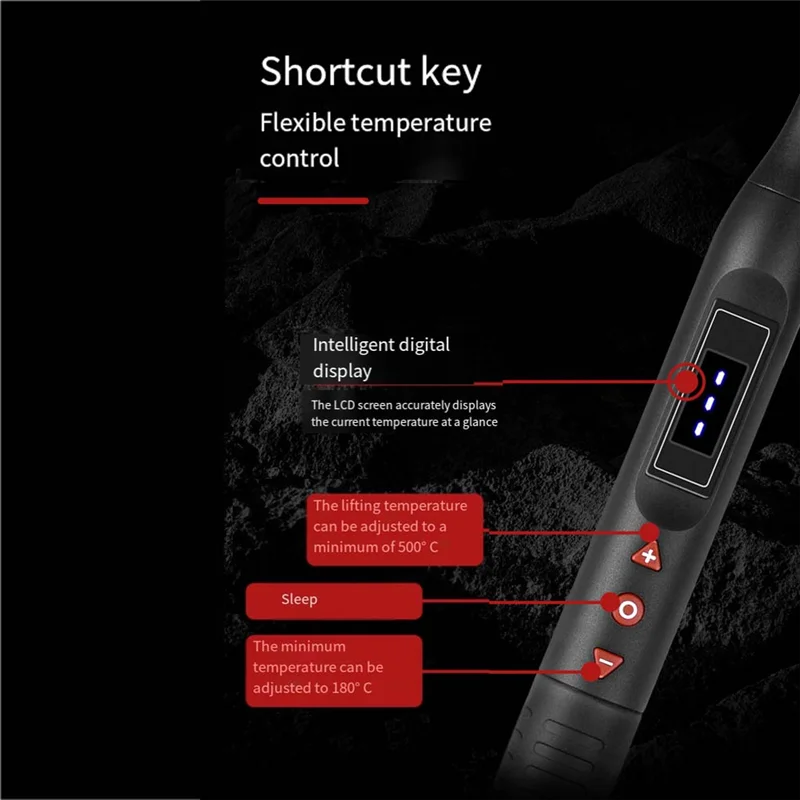 

80W Soldering Iron Kit Adjustable Temperature LCD Screen Soldering Welding Tool Soldering Iron Tip Tweezers EU Plug