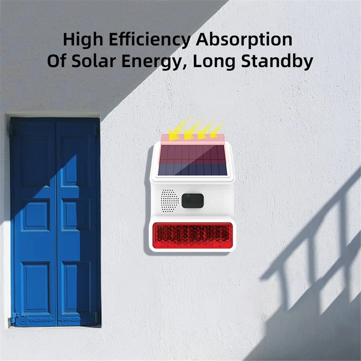 Upgraded Wireless Solar Strobe Alarm Light Sound Flash Outdoor Alarm Siren