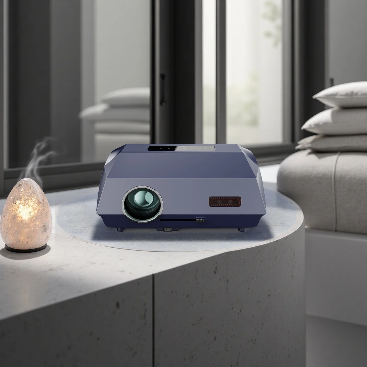 2025 New Android 9.0 BT 5.0 2.4G+5G WiFi 1080p 4K Smart Projector With HIFI Stereo Speakers And Auto Focus Lens