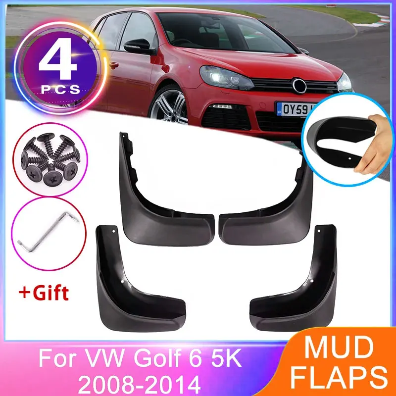 

Для Volkswagen VW Golf 6 Mk6 5K 2008-2014: Брызговики, Защита от грязи, Накладки на колесные арки, Аксессуары для автомобиля