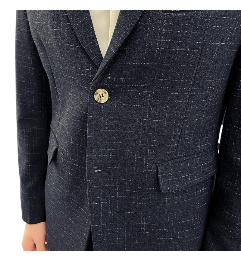 Costume pour hommes, mode Banquet, amincissant, rayé, chanteur de danse, tendance, hôte décontracté, robe de Banquet de mariage, costume de Performance étoile masculine