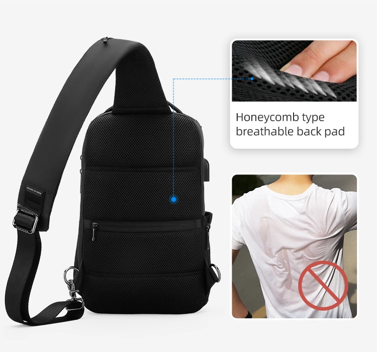 MARK RYDEN Large Capacity Crossbody Shoulder Bag For Men Travel Sling Bag Fits in 11inch Pad