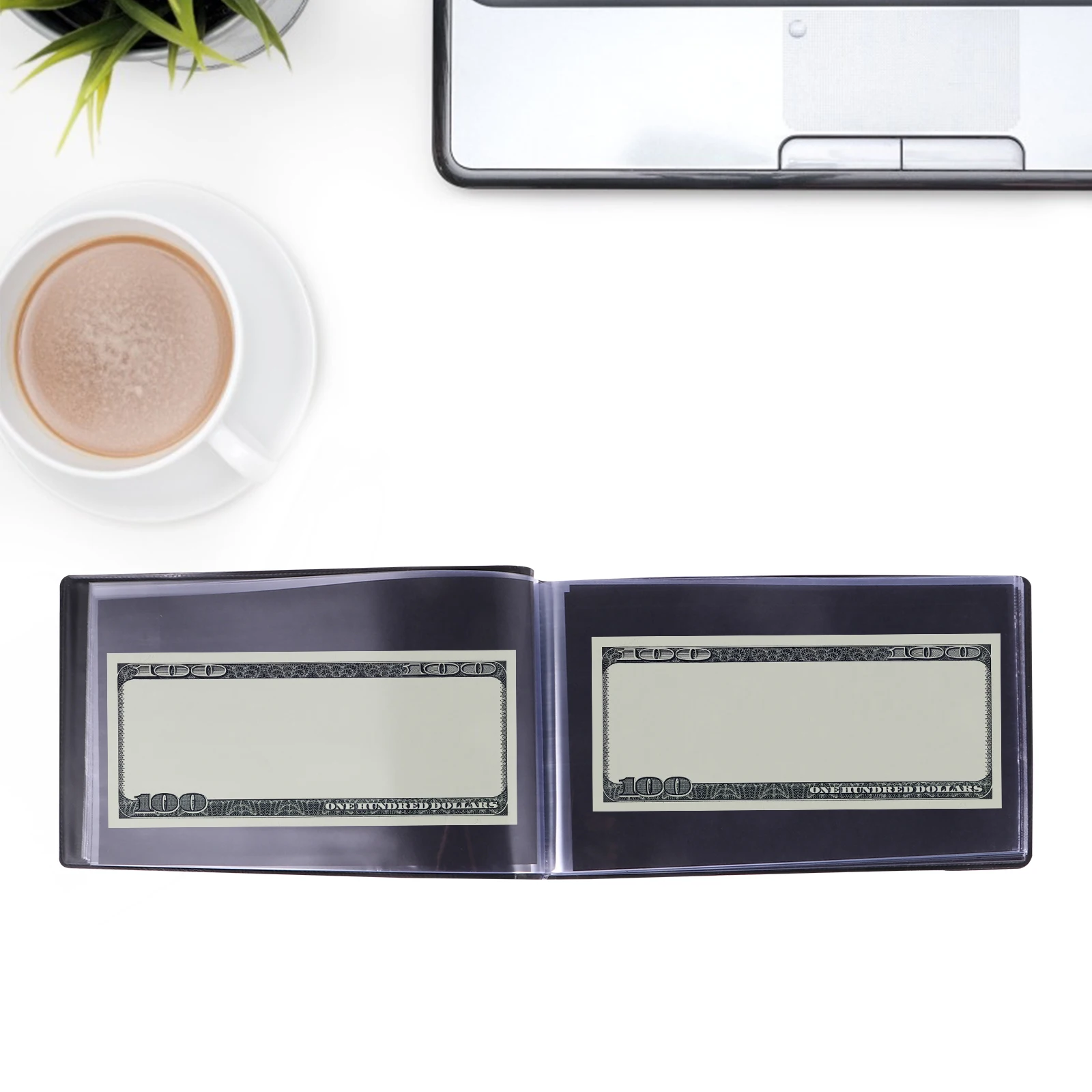 

30 Pages PVC Paper Money Holder Commemorative Coin Banknote Storage Book Travel Size Portable Collection Album