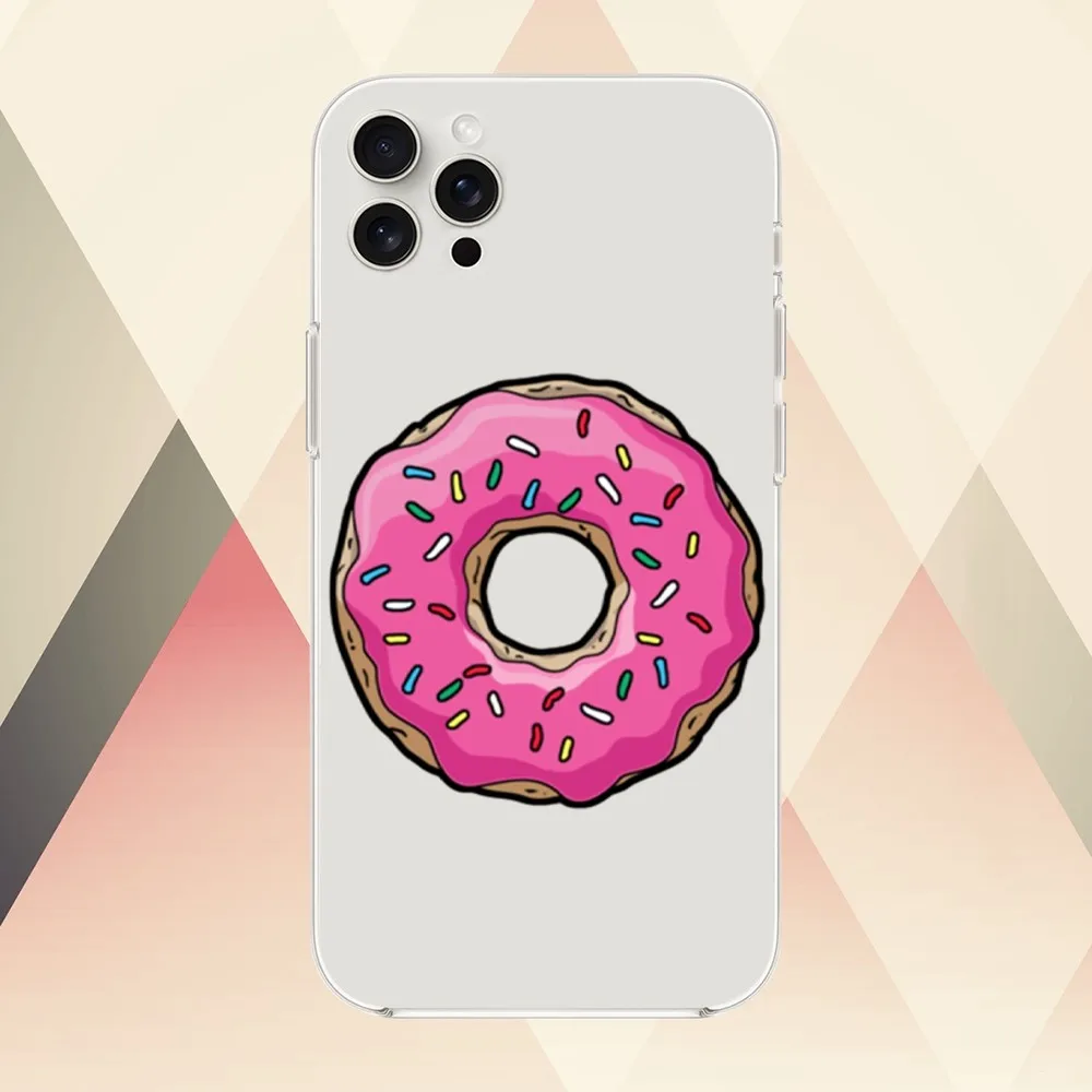 donut cartoon Cute Phone Case For Samsung Galaxy S20 S21 S22 S23 A71 FE Lite Plus ULTRA Transparent Shell