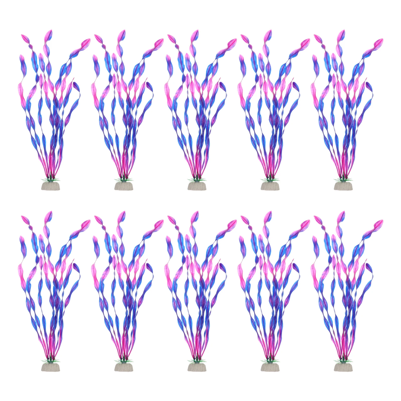 

10 Pcs Artificial Seaweed Fish Tank Decor Simulation Water Grass Aquarium Fake Plastic Plants Landscape Environment
