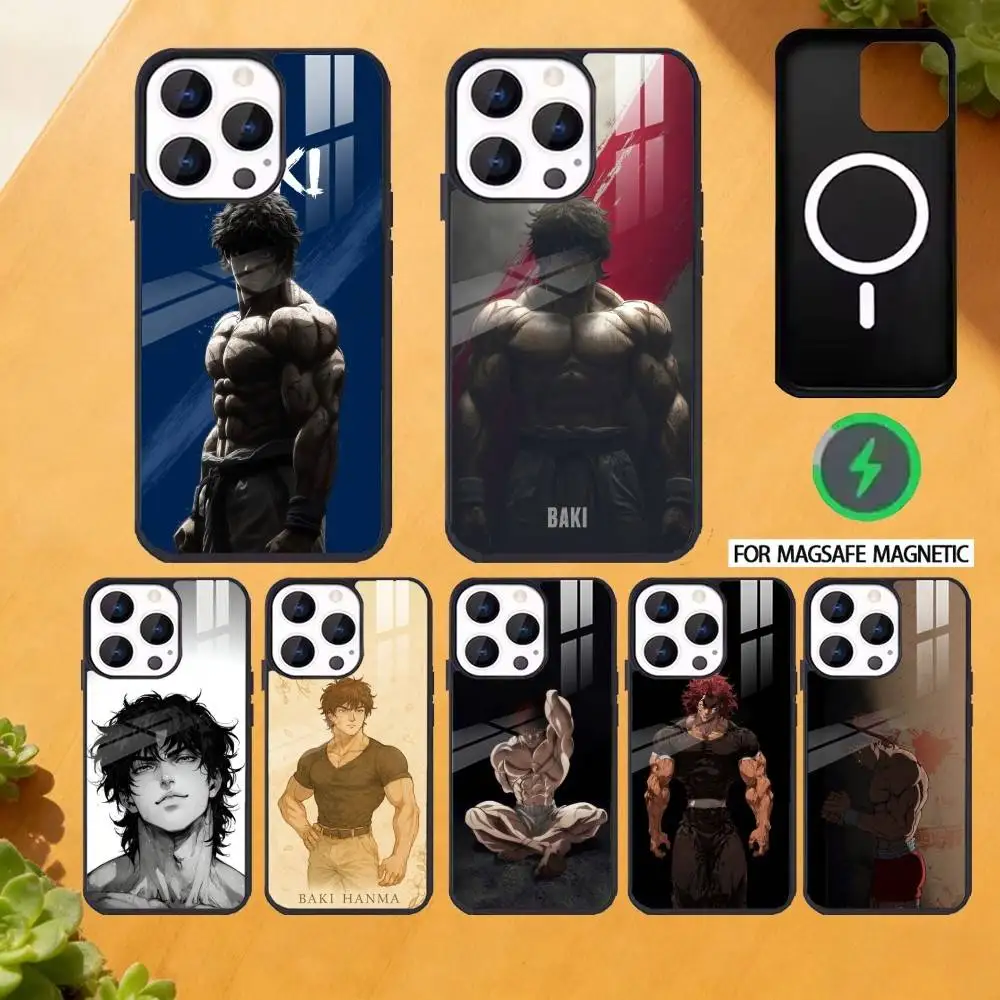 

Baki H-Hanma Phone Case For iPhone 17,16,15,14,13,12,Plus,Pro,Max For Magsafe Magnetic Wireless Charge