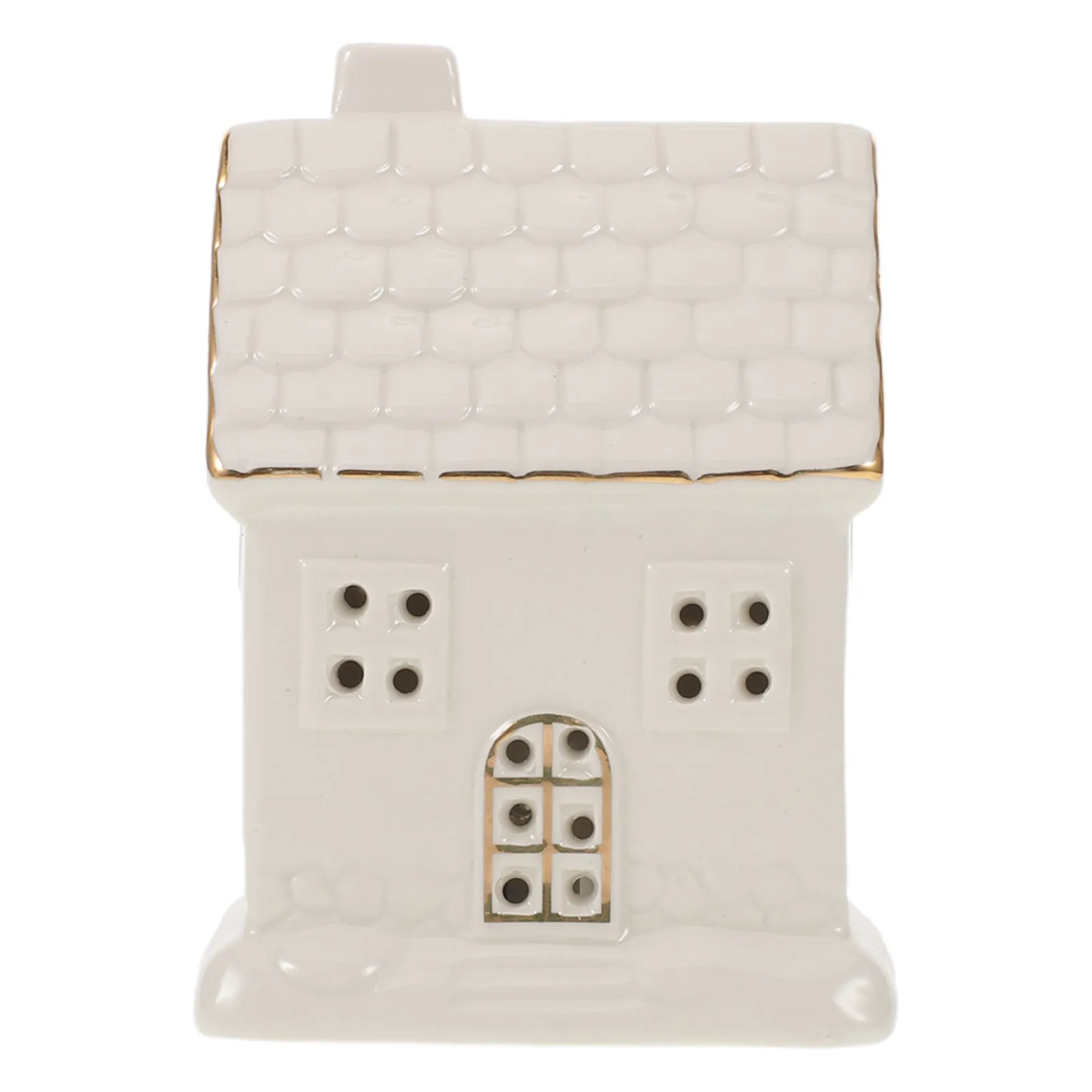 

Светодиодный керамический рождественский домик в деревенском стиле для праздничного декора интерьера, центральное украшение в деревенском стиле с эффектом рустик-шарм