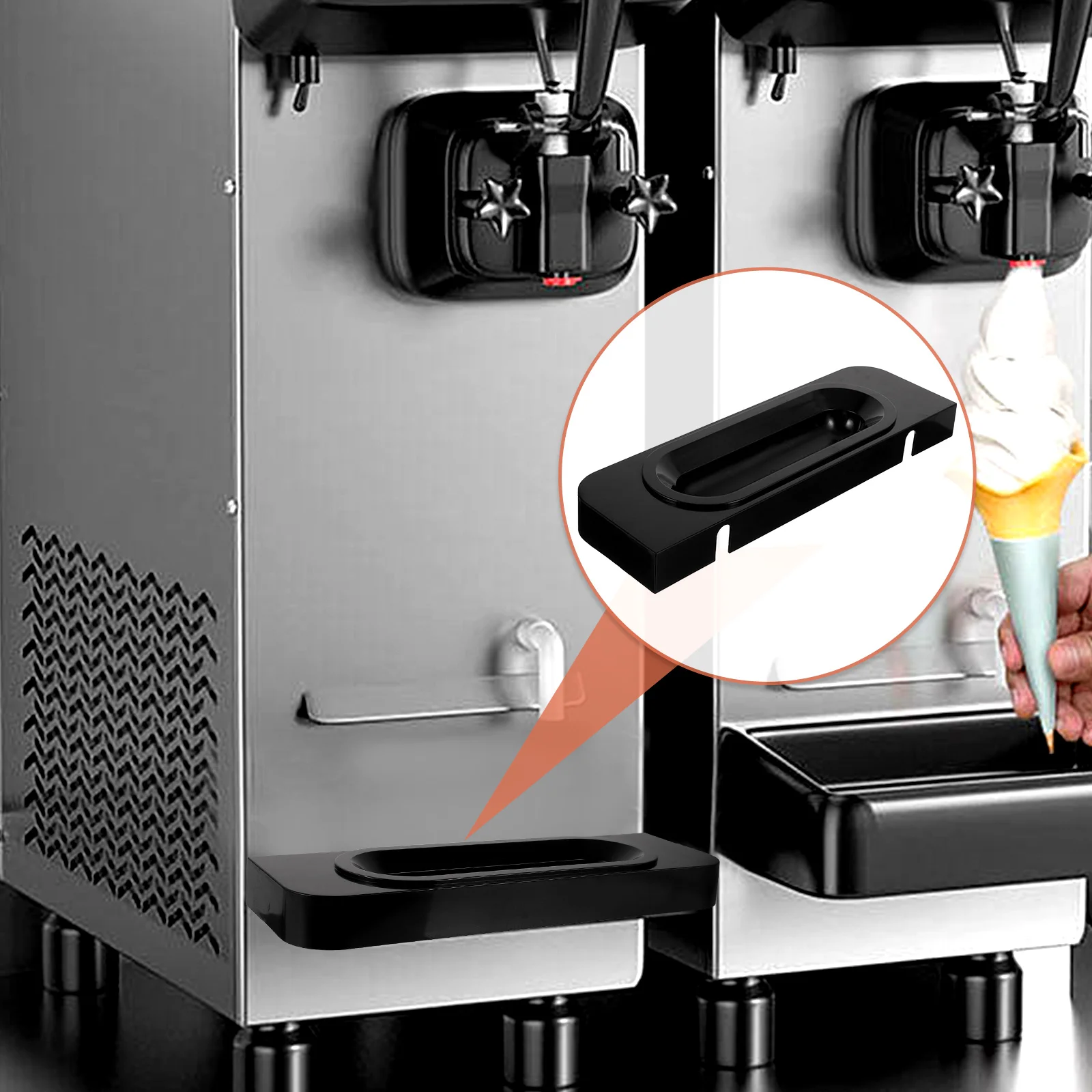 

Ice Cream Machine Holder Large Capacity Tray Adjustable Replacement Part Ideal for Cafes Hotels and Shops