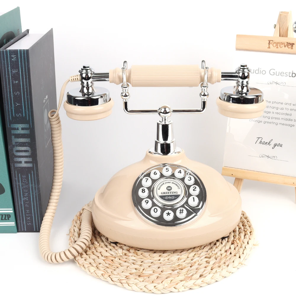 Best Price OEM Audio Wedding Guest Book Antique Vintage Phone Ceremony Welcome Audio Guestbook Phone For Wedding Party Birthday