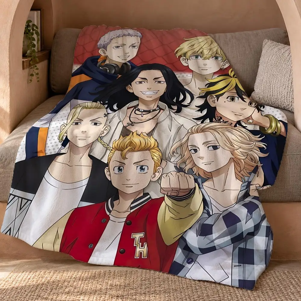 Anime T-Tokyo Revengers Throw Double Sided Flannel Throw Blanket Soft Travel Camping Sofa Bed Home