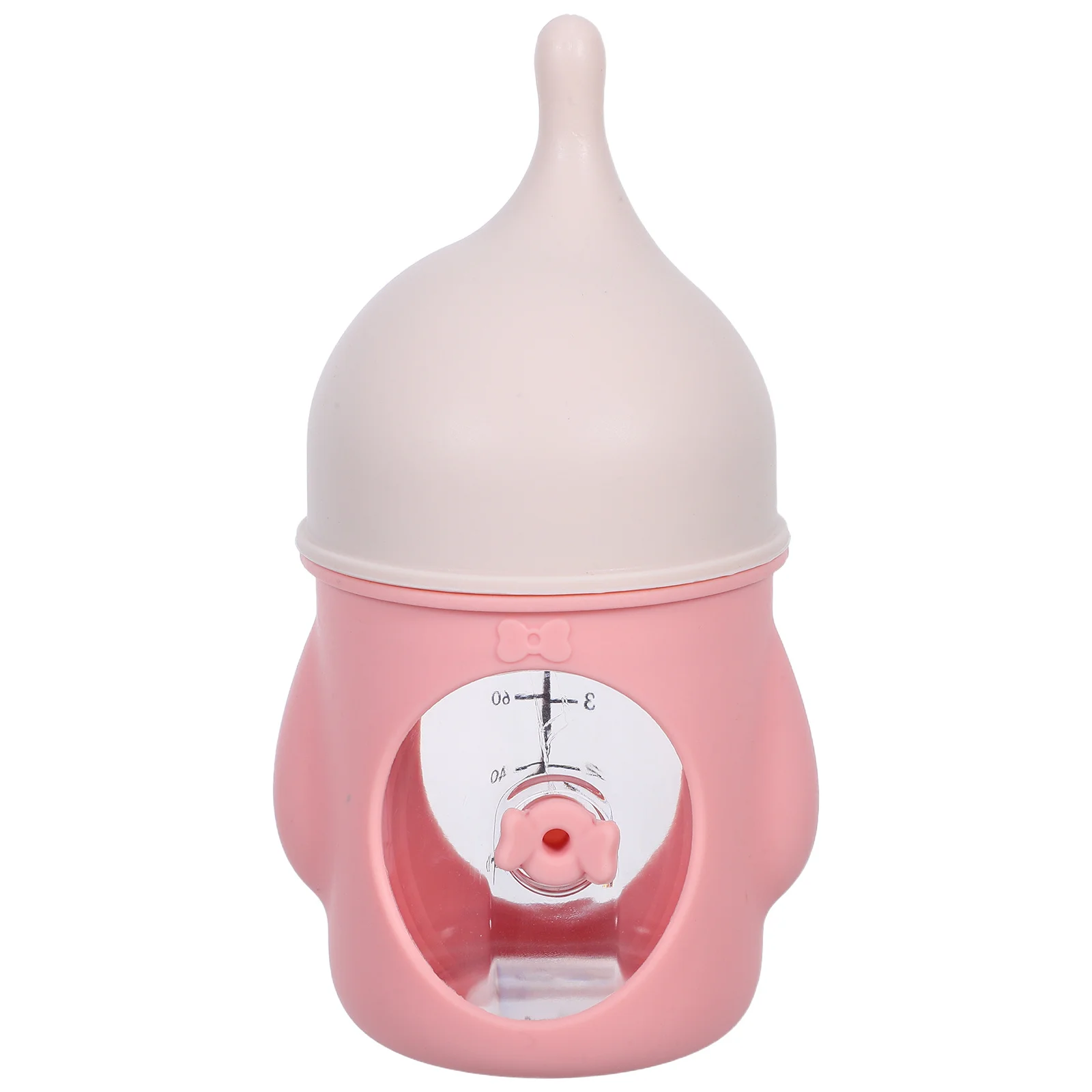 

Pink 80ml Pet Nursing Bottle Soft Silicone Kitten Puppy Feeding Safe Throat Protection Versatile Food Options Travel Friendly