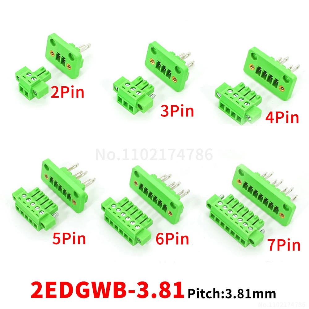 (1 Set) 2EDGWB 2EDGKM – 3.81 mm through-wall terminal blocks 2–24 poles fixed panel plugs and sockets 15EDGWB 15EDGK 3.81