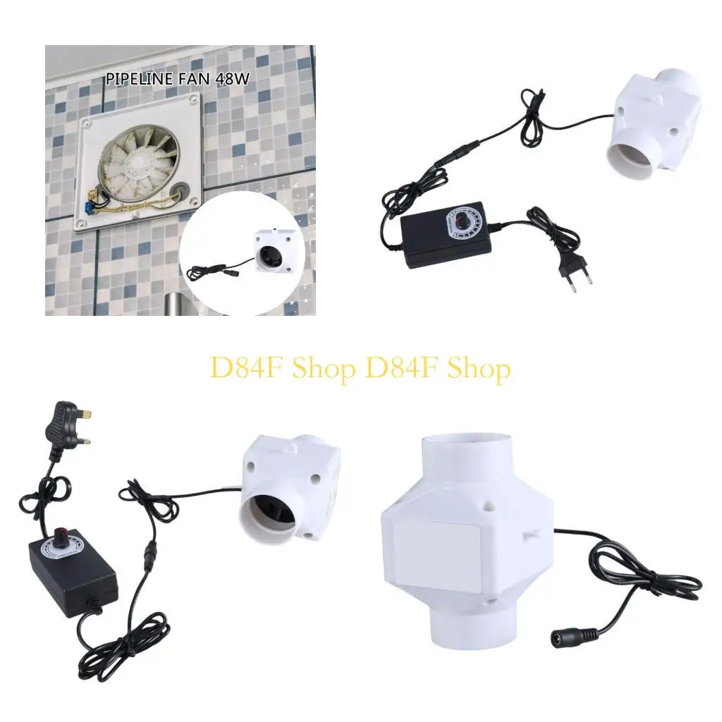 

D84F Энергосберегающий линейный трубный вентилятор, канальный вентилятор диаметром 50 мм для туалетов и конференц-залов, объем