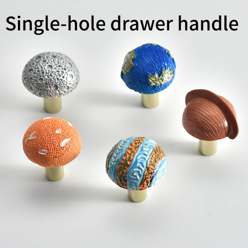 1/5/10pc Creative Cartoon Planet Pull Handle Single Hole Drawer Handle Wardrobe Bookcase Shoe Cabinet Small Pull Handle