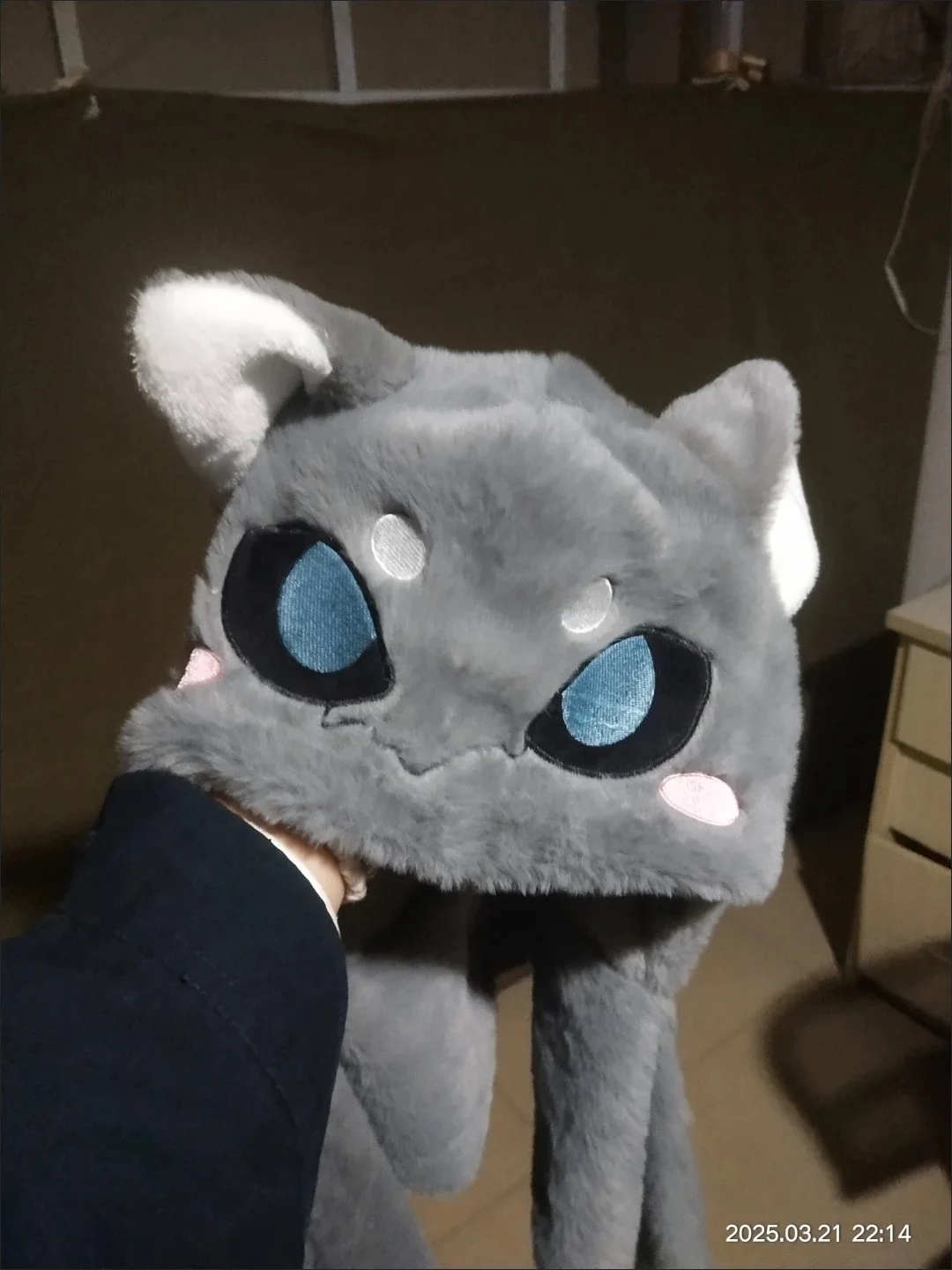 La quinta personalidad, reloj de noche, cosplay, felpa Itakuya, sombrero doloroso, las orejas no se mueven, lindo sombrero de otoño e invierno