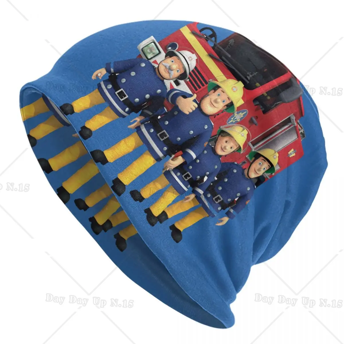 Fireman Sam Bonnet Hats Cool Knit Hat For Women Men Autumn Winter Warm Cartoon Firefighter Skullies Beanies Caps