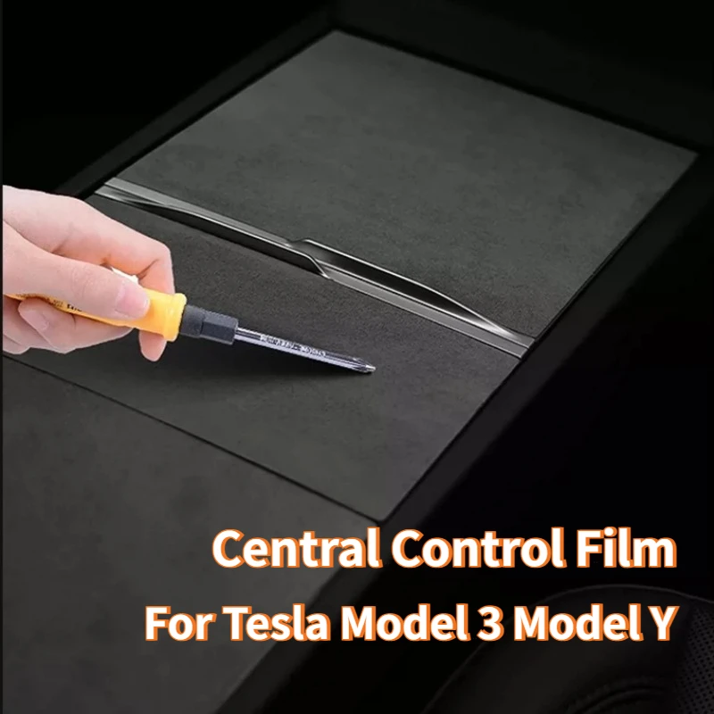 Pour Tesla Model 3 Highland Model Y Juniper Auto-Schutzfolie Zentrales Bedienfeld Aufkleber Kratzfeste Aufkleber Accessoire