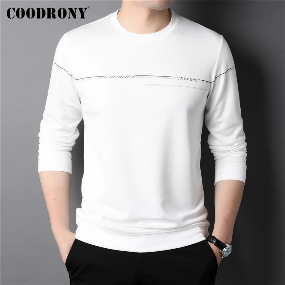 

COODRONY Brand O-Neck Long Sleeve T Shirt Men Clothing Autumn New Arrival Top Classic Streetwear Casual Soft T-Shirt Homme Z5106